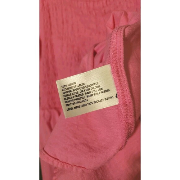 Ava & Viv Plus Size XXL 2X Puff Sleeve Pink Peplum Coquette Girly Cotton Blouse - Picture 5 of 8